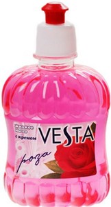 Мыло жидкое "Vesta" Роза (пуш-пул) 315мл /15шт