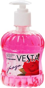 Мыло жидкое "Vesta" Роза (насос) 315мл /15шт