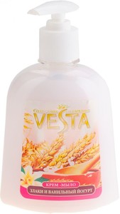 Мыло жидкое "Vesta - Солнечная коллекция" Злаки и ванильный йогурт 450мл/16шт