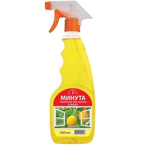 Моющее средство "МИНУТА" для стекол Курок 500мл Лимон 12шт  1-0111
