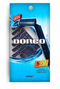 Станок одноразноразовый Dorco 708, 5+1шт, 2 лезвия ПРОМО TD708-6P 24шт
