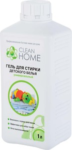 Гель для стирки "Clean Home" ДЕТСКИЙ Универсальный 1л/10шт 398