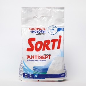 Стиральный порошок Sorti-Автомат 2,4кг Контроль чистоты /4шт