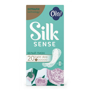 OLA Ежедневные прокладки Silk Sense Light Белый пион 20 шт