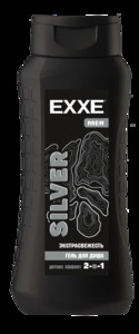 EXXE MEN Мужской гель для душа 2в1 "Экстрасвежесть" SILVER, 400 мл