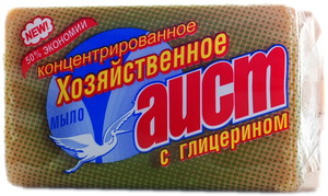 Мыло хозяйственное Аист 150г с глицерином (в упаковке) /60шт